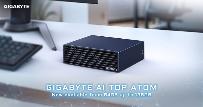 GIGABYTE AI TOP ATOM 64GB Unified Memory Version Expands Possibilities for Desktop AI Development