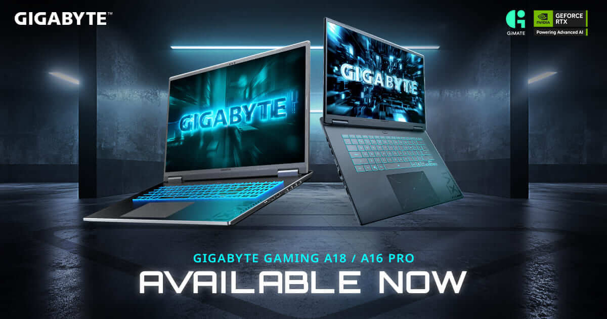 GIGABYTE Announces Availability of GAMING A16 PRO and GAMING A18 Laptops