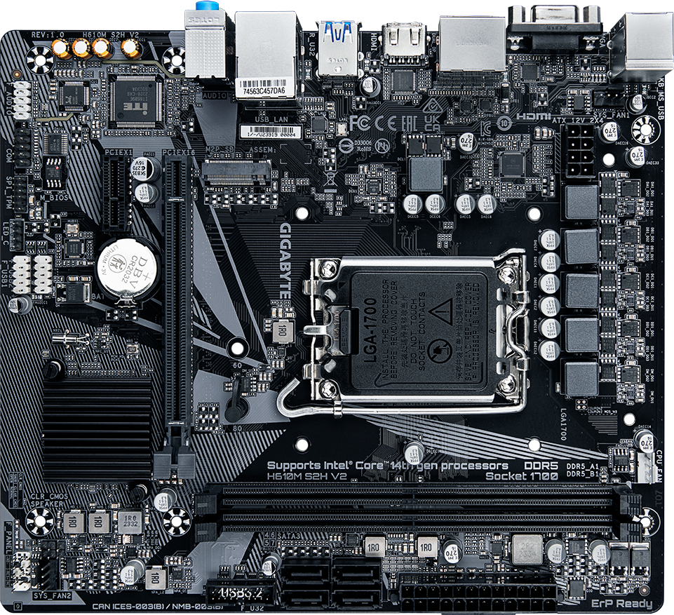 H610M S2H V2 (Rev. 1.0) Motherboard - GIGABYTE Global