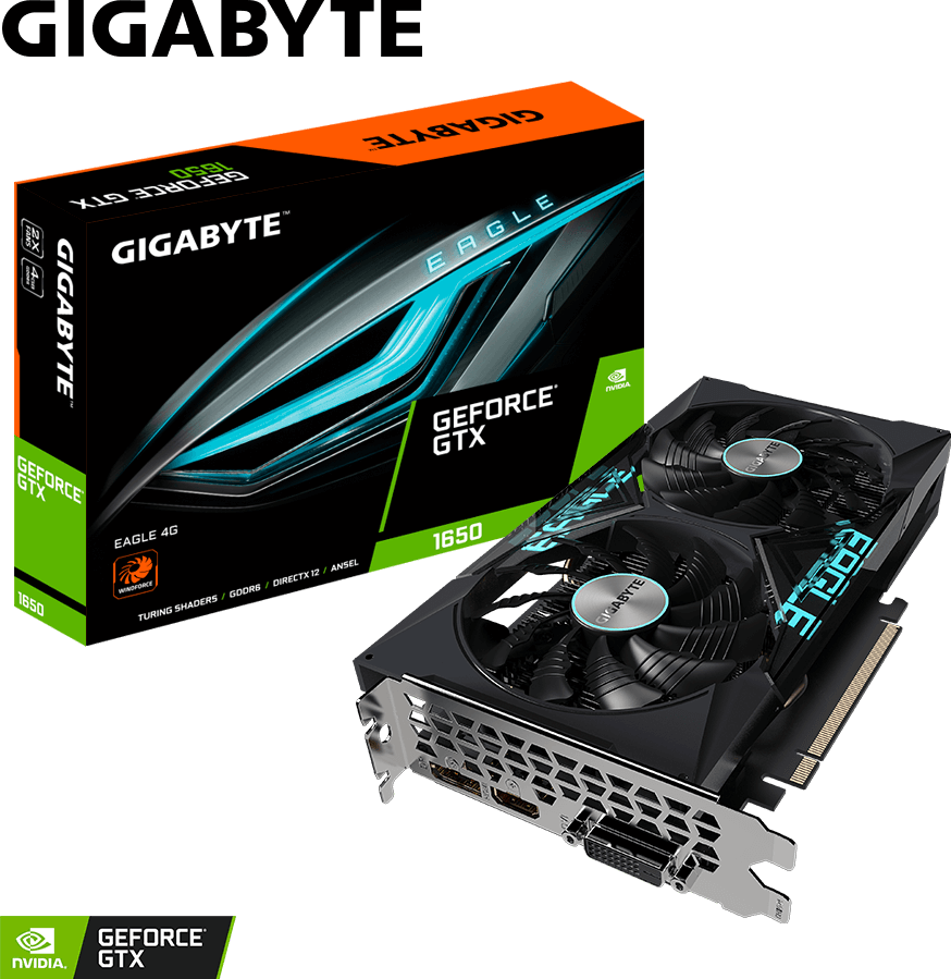 GeForce® GTX 1650 D6 EAGLE 4G Graphics Card - GIGABYTE Global