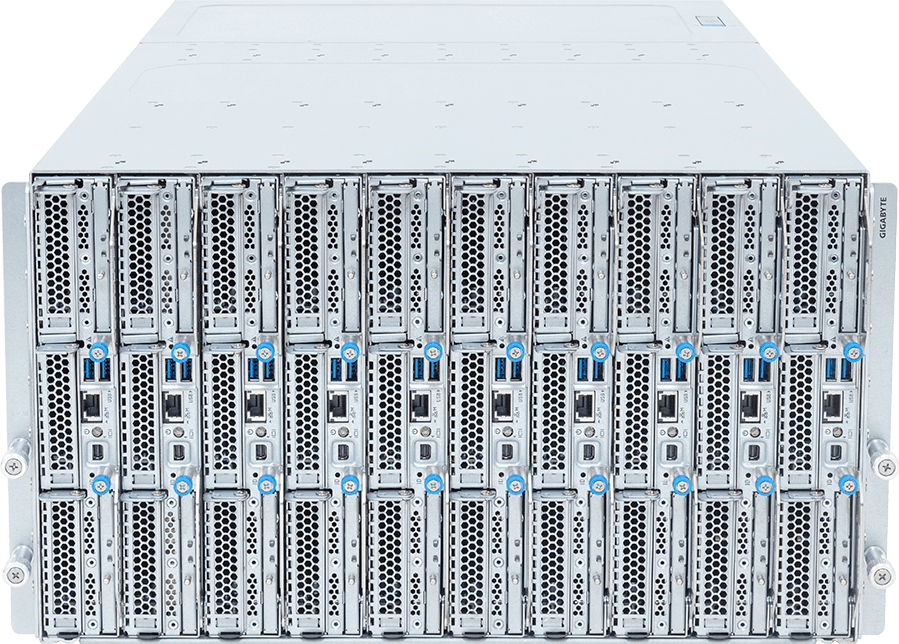 B683-Z80-LAS1 - Blade Server - AMD EPYC™ 9005/9004 - 6U 10-Node DP 20-Bay E3.S Gen5 NVMe DLC