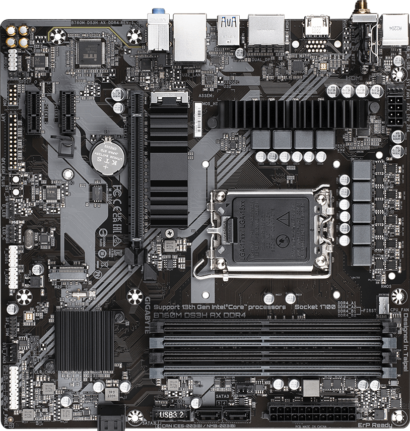 未使用GIGABYTE B760M DS3H AX DDR4 Rev.1.2 B760M DS3H AX DDR4 (Rev. 1.x) - GIGABYTE Global