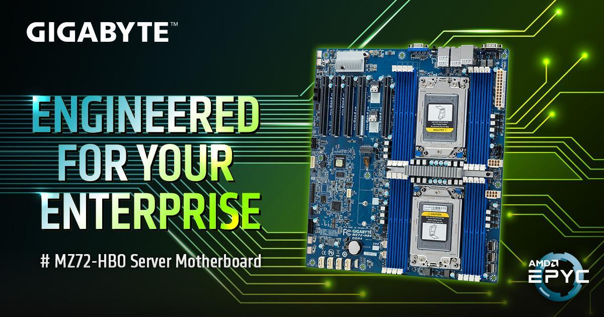 GIGABYTE Debuts Dual SoC MZ72-HB0 Motherboard