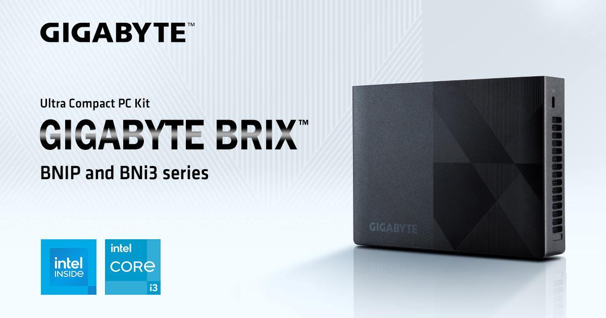 GIGABYTE Releases All New Ultra-Compact GIGABYTE BRIX Mini PCs with Intel N-series Inside