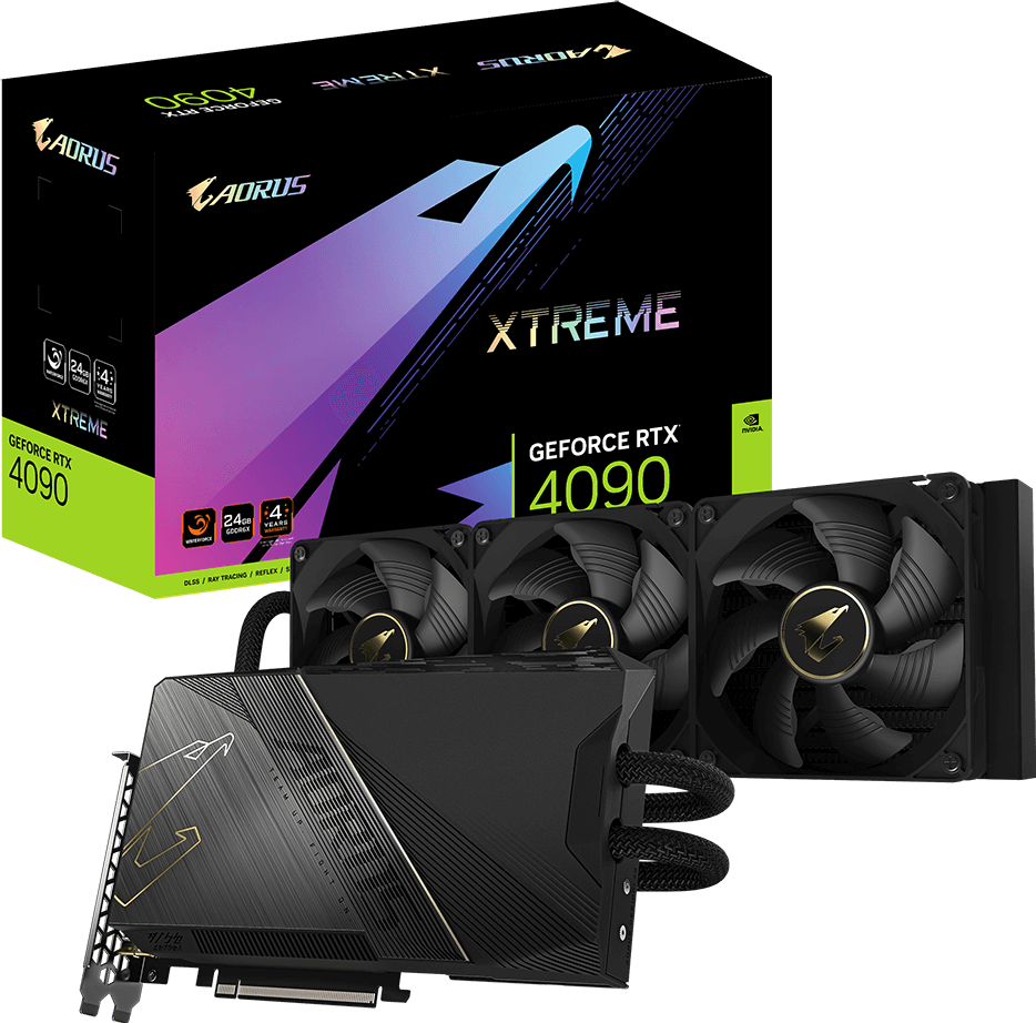 グラフィックボード・グラボ・ビデオカード RTX4090 AORUS XTREME WATERFORCE 24G 32764