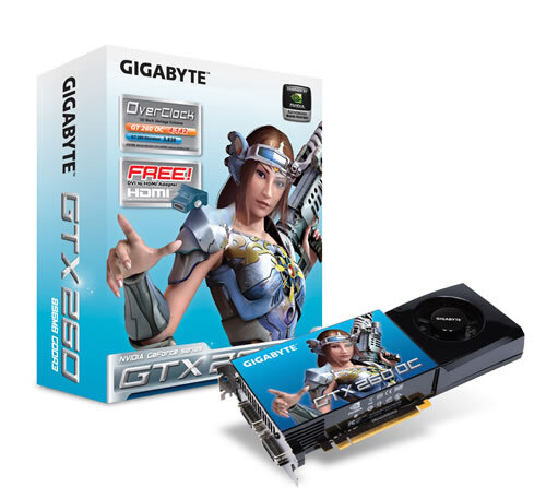 GIGABYTE Unveils Next Generation GeForce GTX 260 OC Graphics