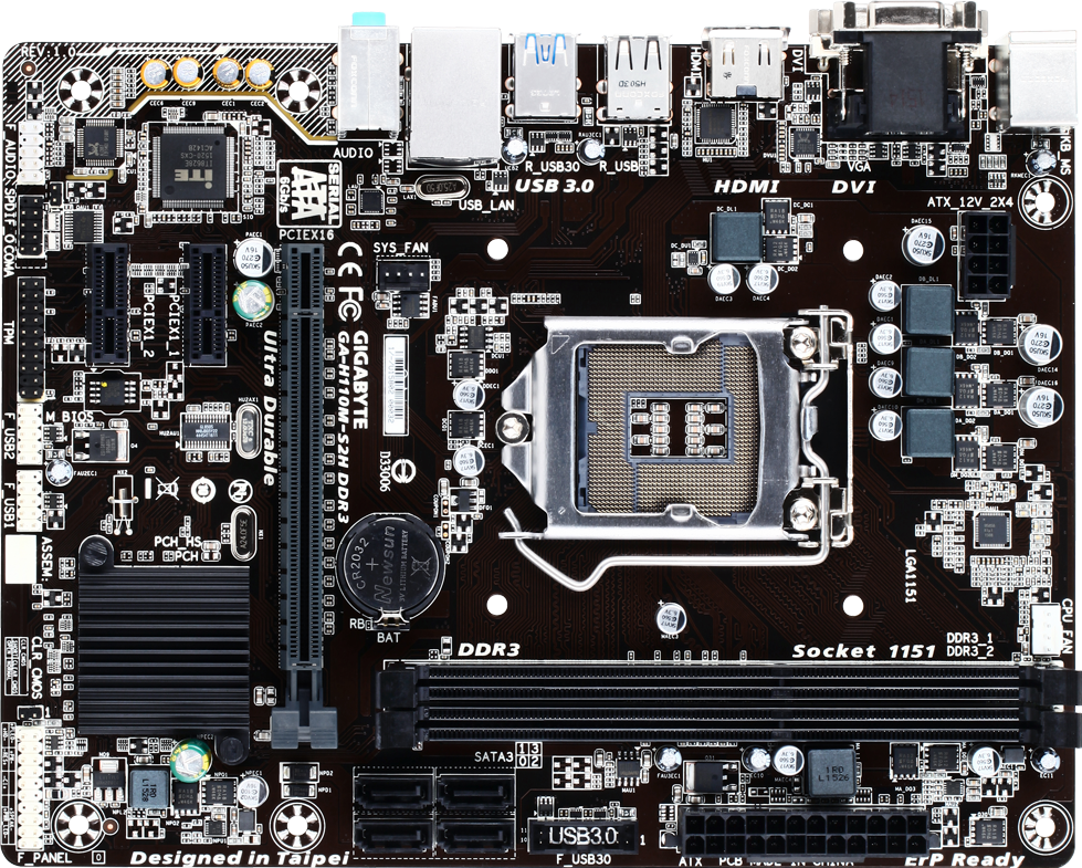GA-H110M-S2H DDR3 (Rev. 1.0) Motherboard - GIGABYTE Global