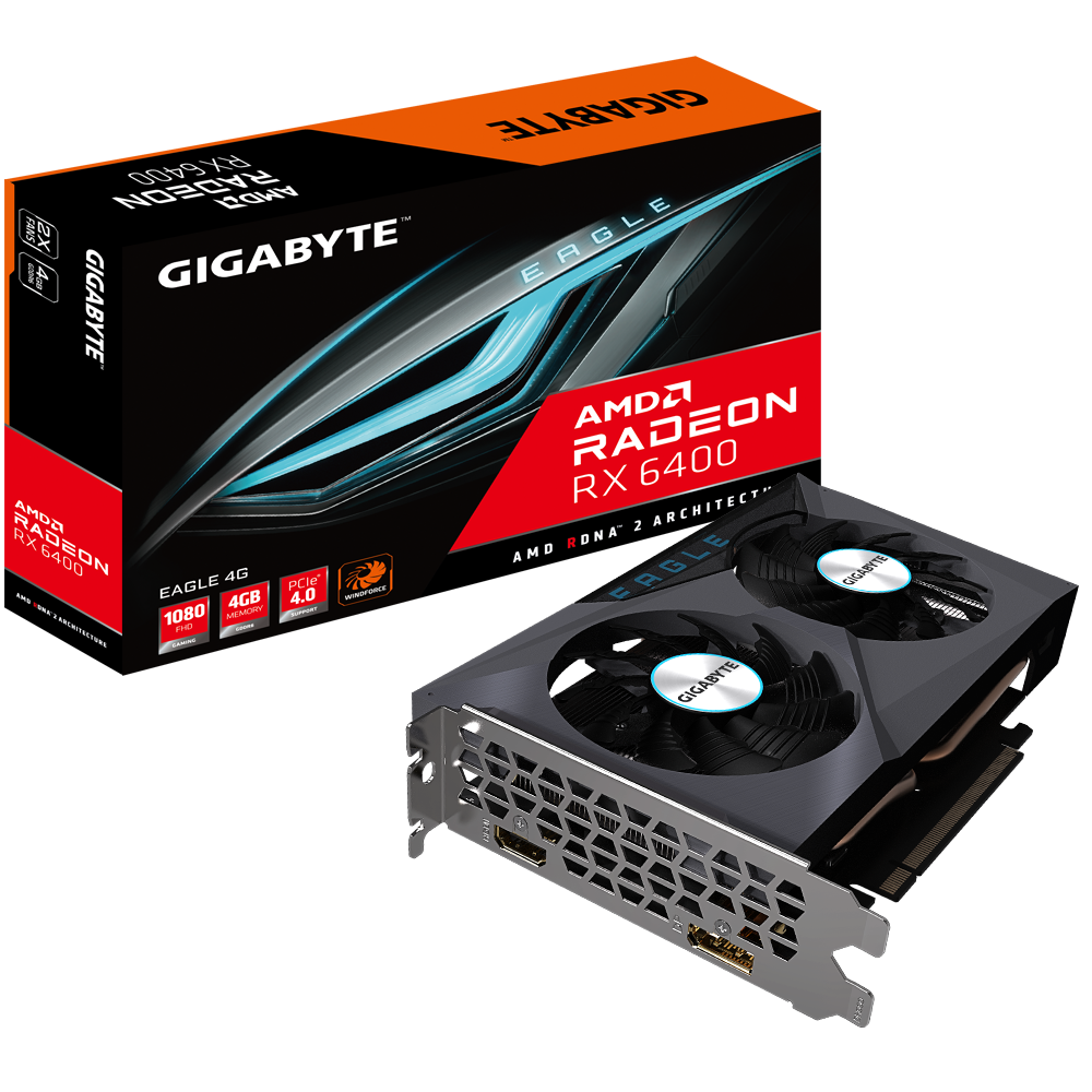 Radeon RX 6400 EAGLE 4G Key Features Graphics Card GIGABYTE