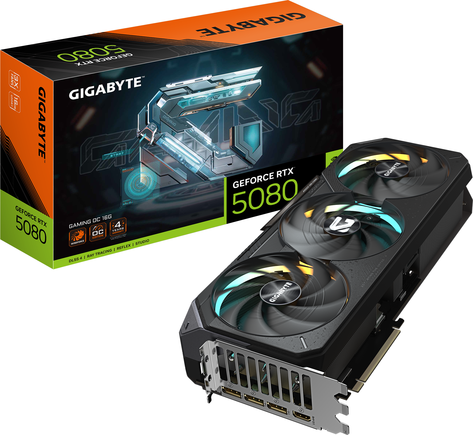グラフィックボード・グラボ・ビデオカード GIGABYTE RTX 5080 GAMING OC 16G 43884