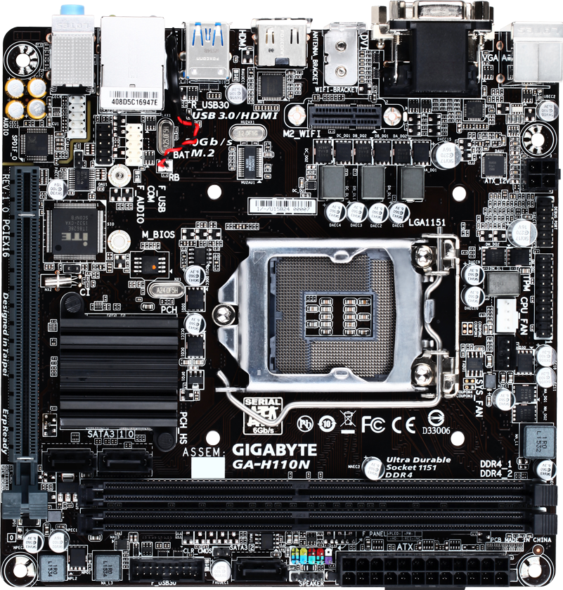 GA-H110N (Rev. 1.0) マザーボード 仕様 - GIGABYTE Japan