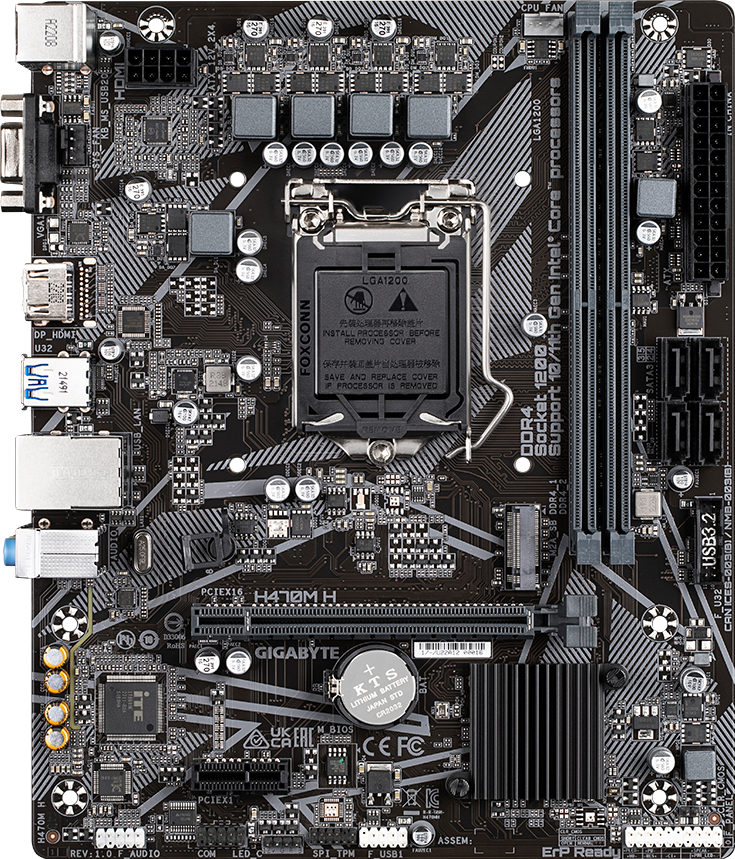 H470M H (Rev. 1.0) Motherboard - GIGABYTE Global