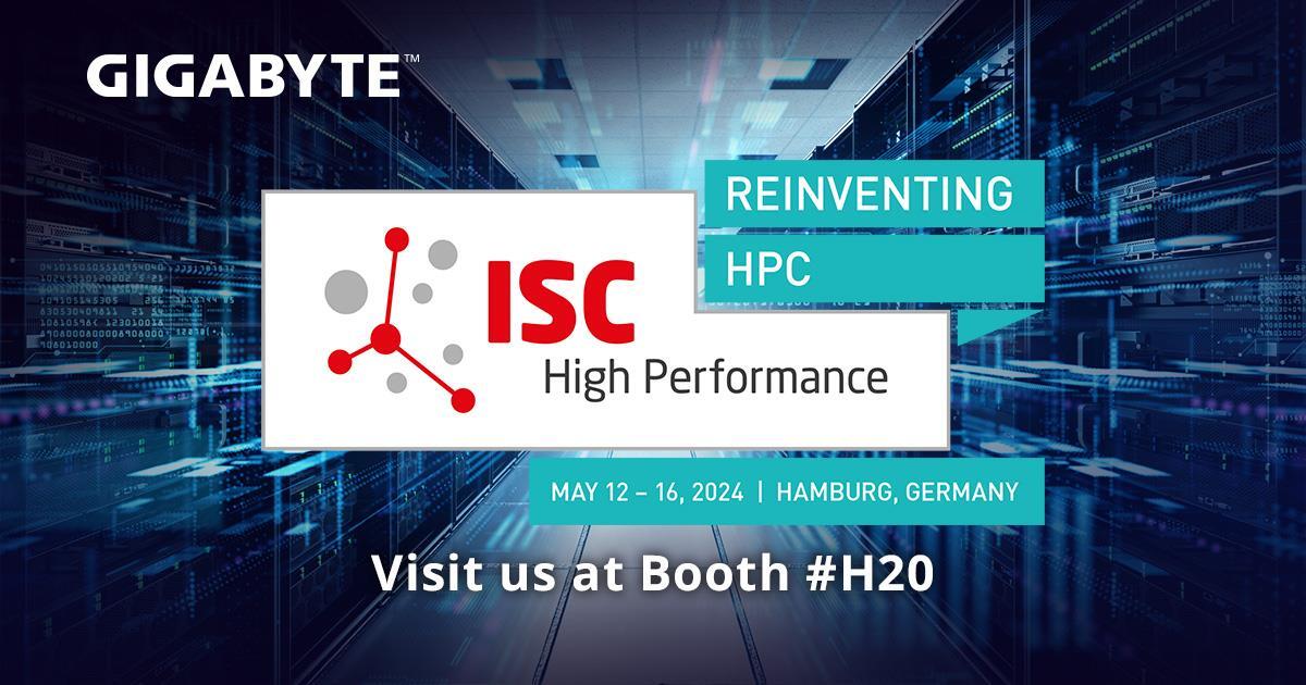 Visit us at booth #H20, GIGABYTE brings the latest HPC and AI solutions for you.