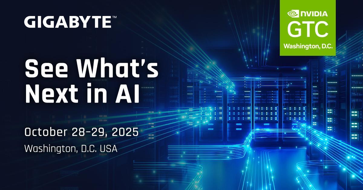 Join us at GTC DC to discover new GIGABYTE solutions powered by NVIDIA.