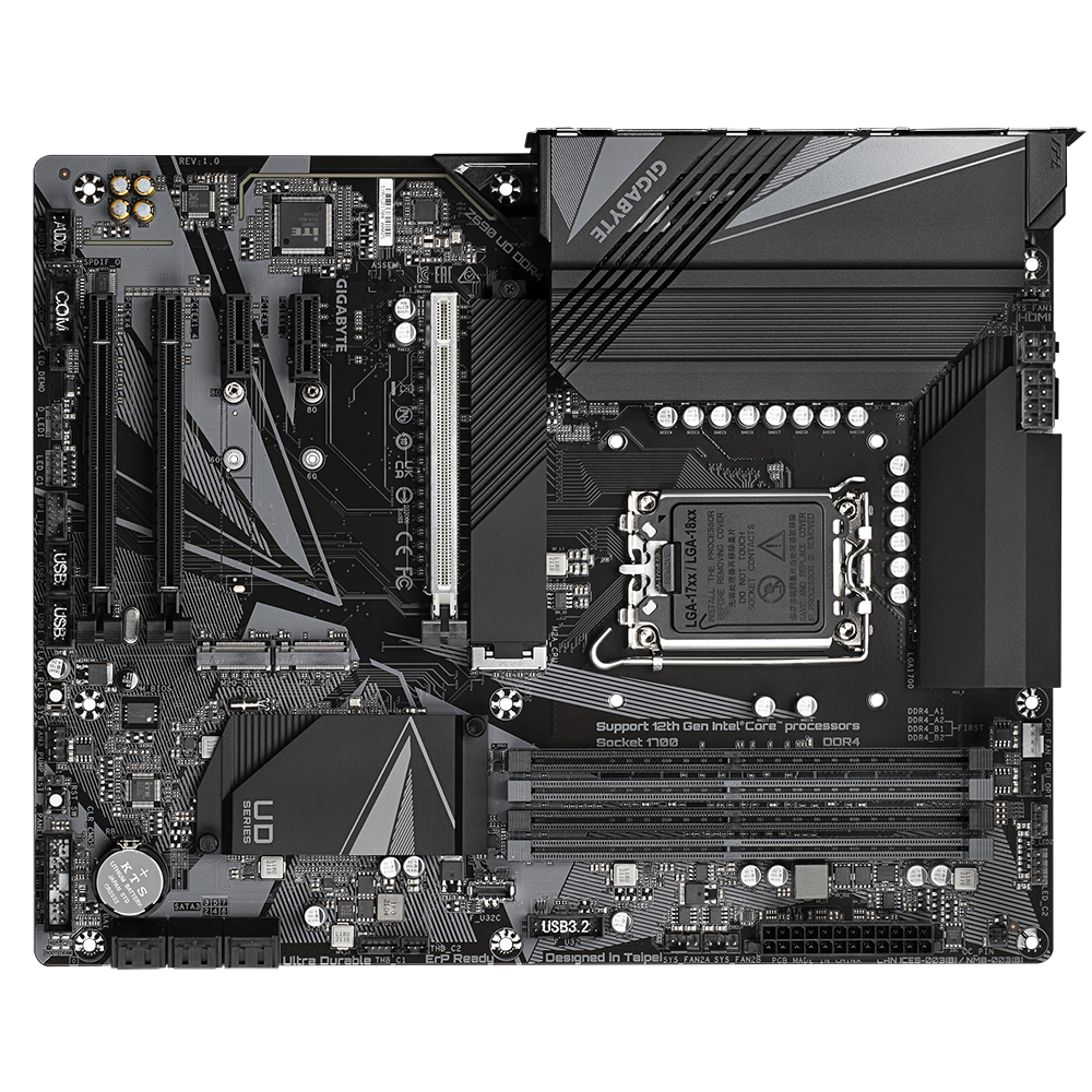 CPU i7 12700 + GIGABYTE Z690 UD DDR4 Rev1.0 Z690 UD DDR4 (rev. 1.x) Key Features | Motherboard