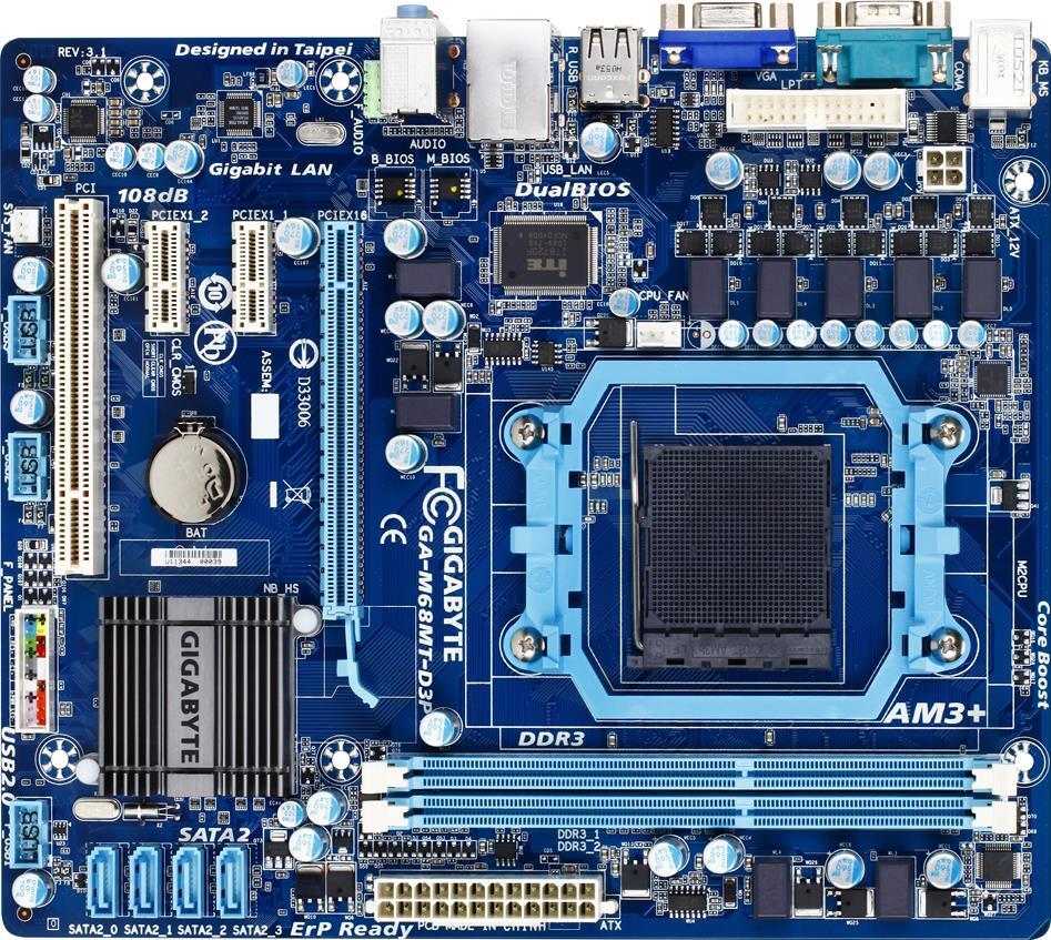 Motherboard - GA-M68MT-D3P