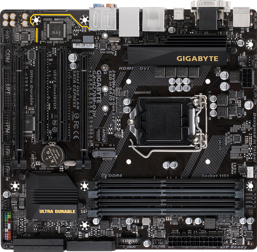 未使用 GIGABYTE MicroATXマザーボード GA-H270M-D3H GA-H270M-D3H (Rev. 1.0) - GIGABYTE Global
