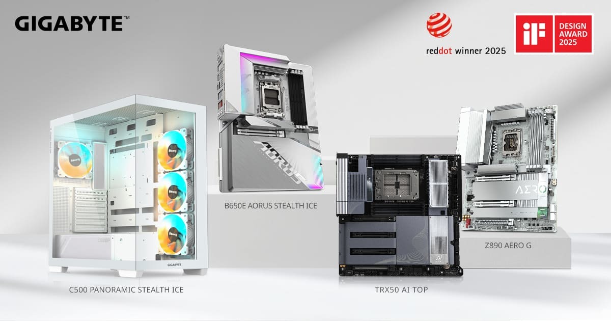 GIGABYTE Continues Red Dot & iF Winning Streak with Cutting-Edge Design Across Product Lines
