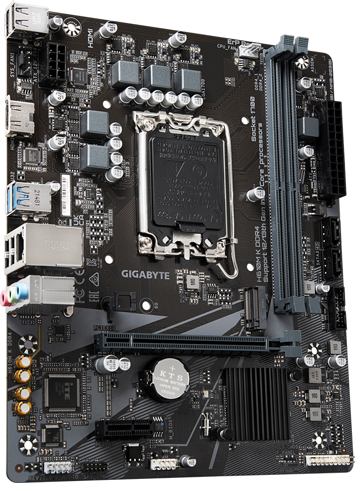 CPU、corei512400、マザボGIGABYTE H610M K DDR4 H610M K DDR4 (Rev. 1.0) Motherboard - GIGABYTE Global