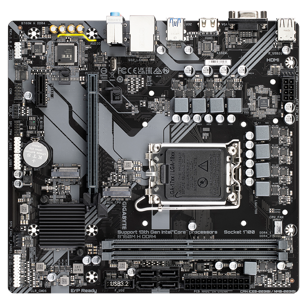 B760M H DDR4｜GIGABYTE
