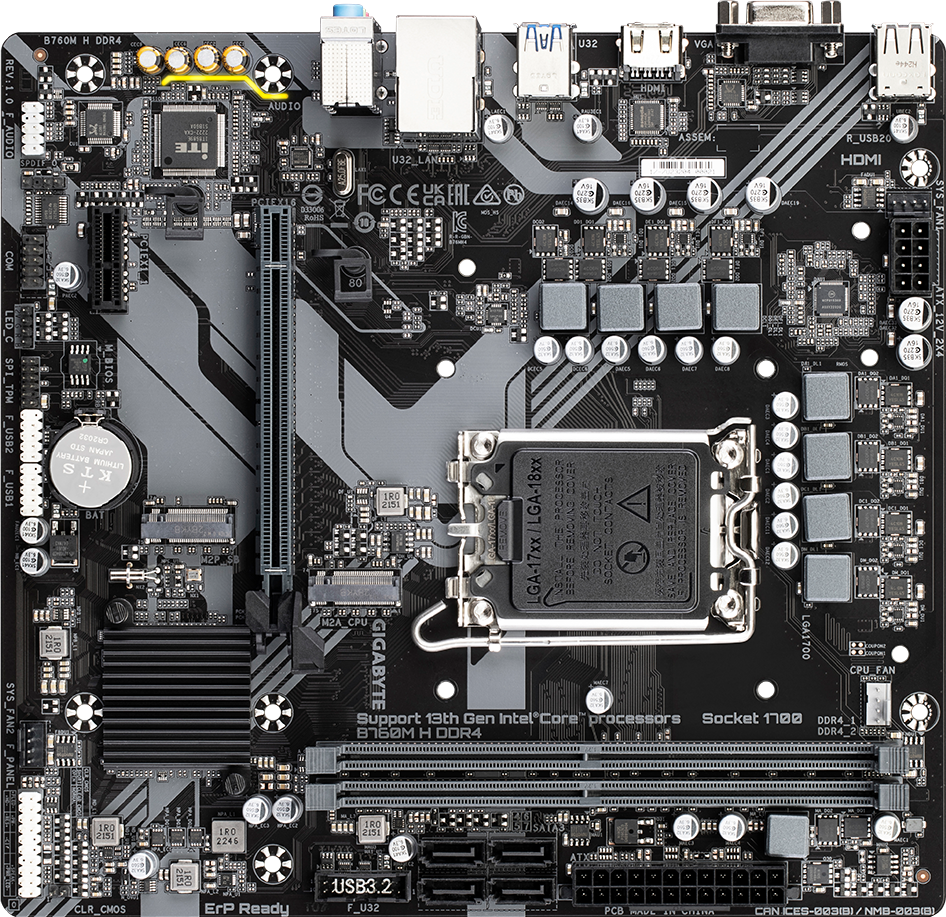 B760M H DDR4 (Rev. 1.0) - GIGABYTE Global