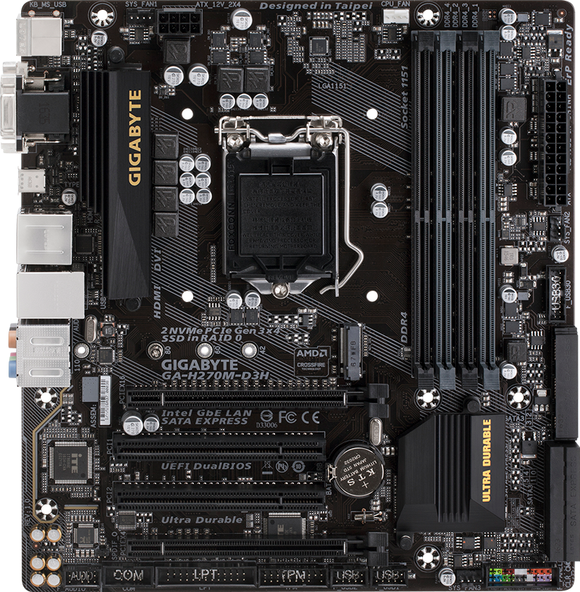 GA-H270M-D3H (Rev. 1.0) マザーボード - GIGABYTE Japan