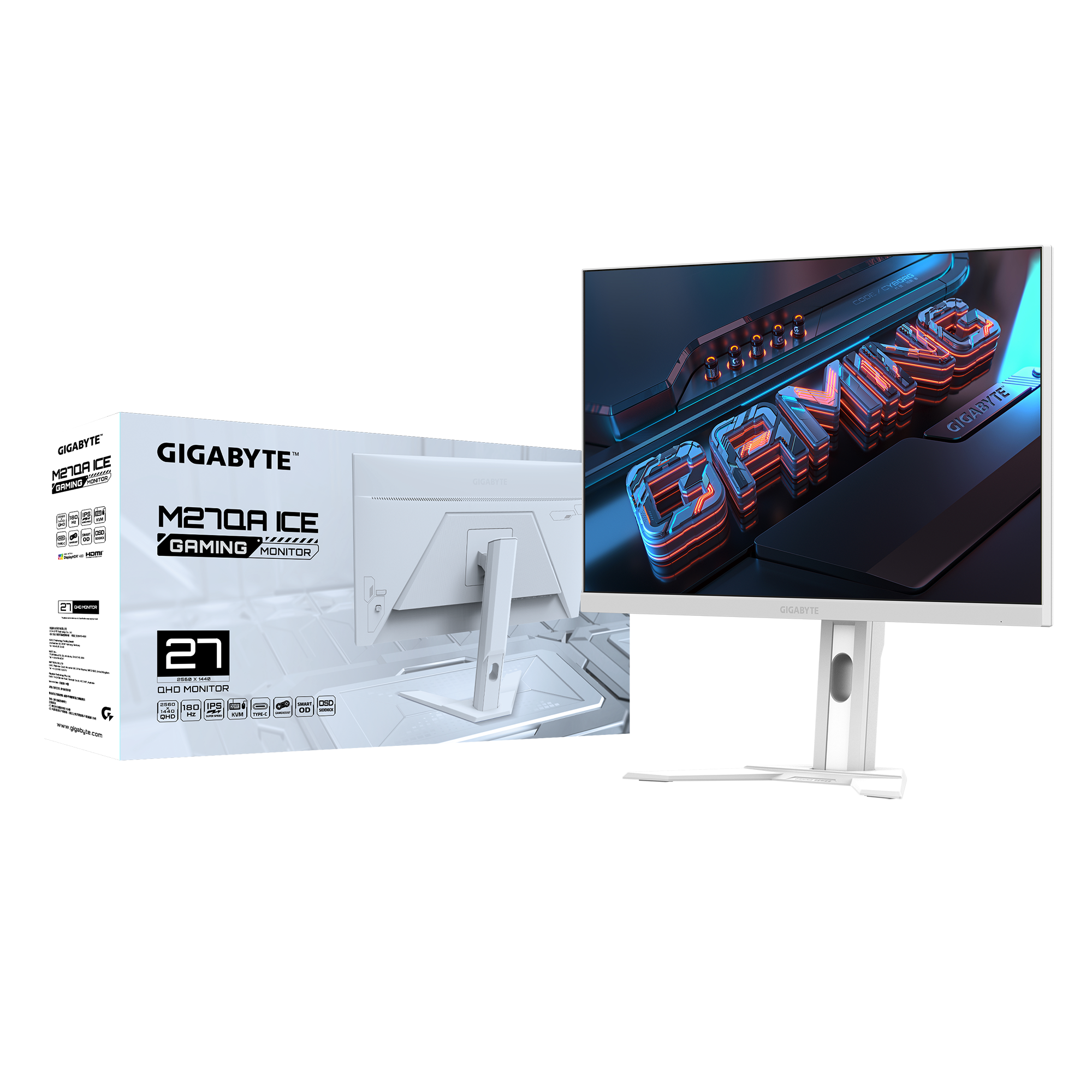 ディスプレイ・モニター本体 GIGABYTE M27QA ICE Amazon.co.jp: GIGABYTE ゲーミングモニター 27インチ QHD 平面