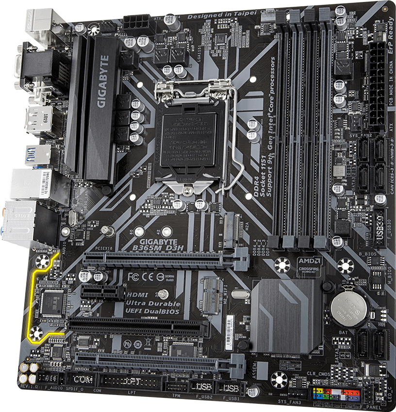 Carte Mère GIGABYTE B365M DS3H Rev 1.0 – Pour Pièces / Non Fonctionnelle