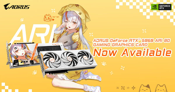 GIGABYTE Announces AORUS GeForce RTX™ 5060 ARI Edition Graphics Card is Available