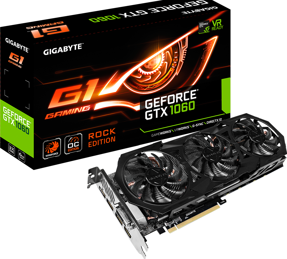 كروت الجرافيك - GeForce® GTX 1060 G1 ROCK 6G