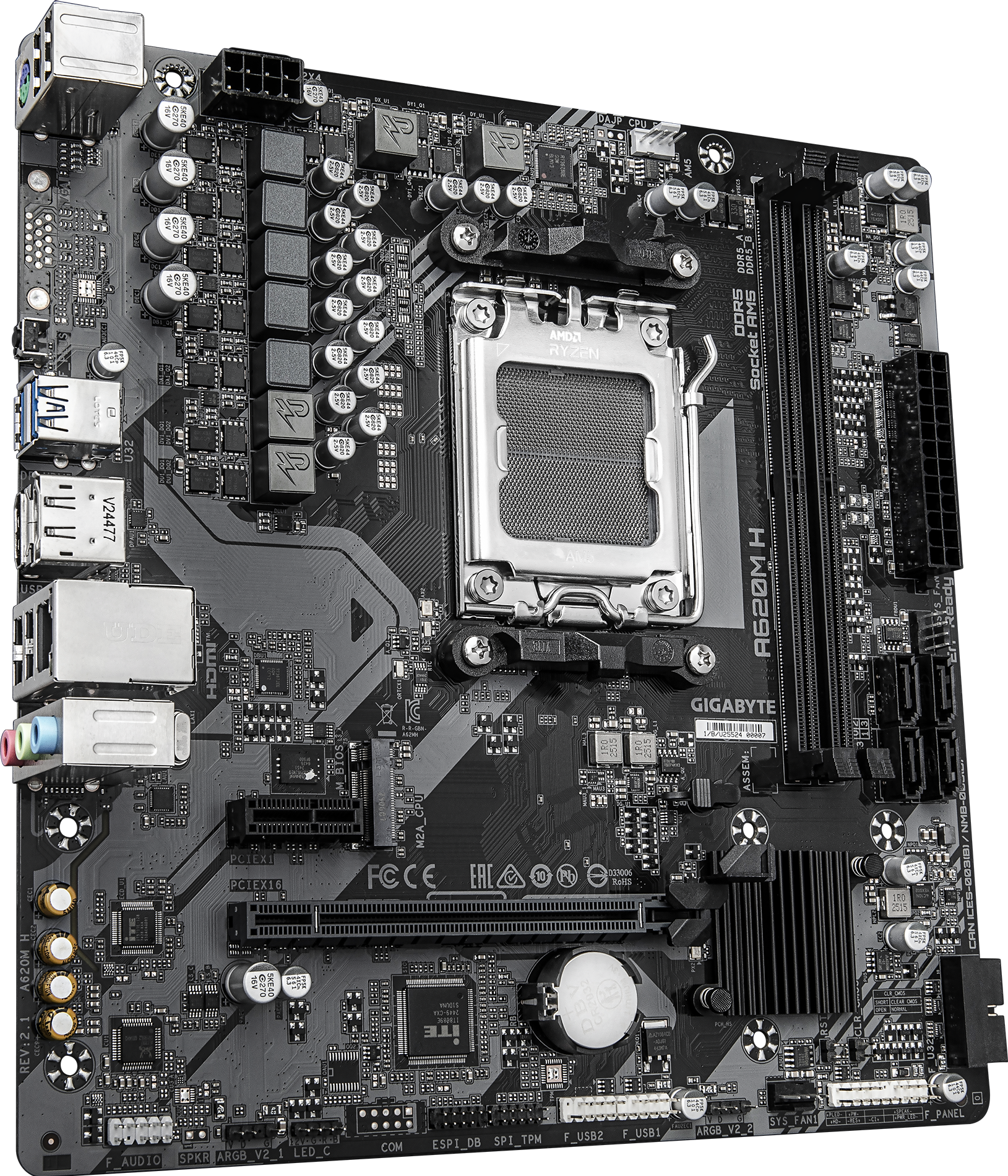 A620M GIGABYTE K*e様 H A620チップセット搭載Micro-ATXマザーボード「A620M GIGABYTE社製、AMD 8 DDR5ー4800 マザーボード メモリー