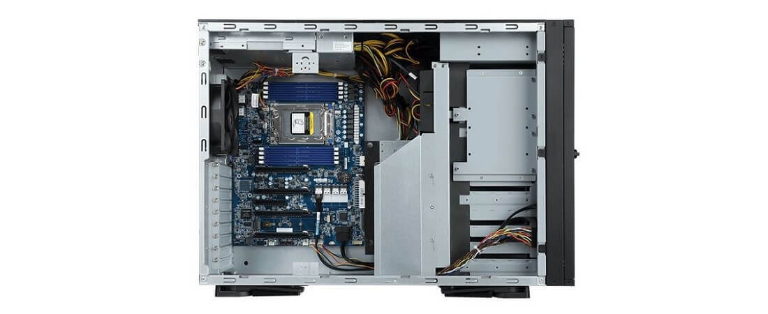 The W291-Z00 AMD EPYC™ UP Tower System can serve as a high-performance business server or a node in a computing cluster. It comes with SCMP and dynamic fan speed control.