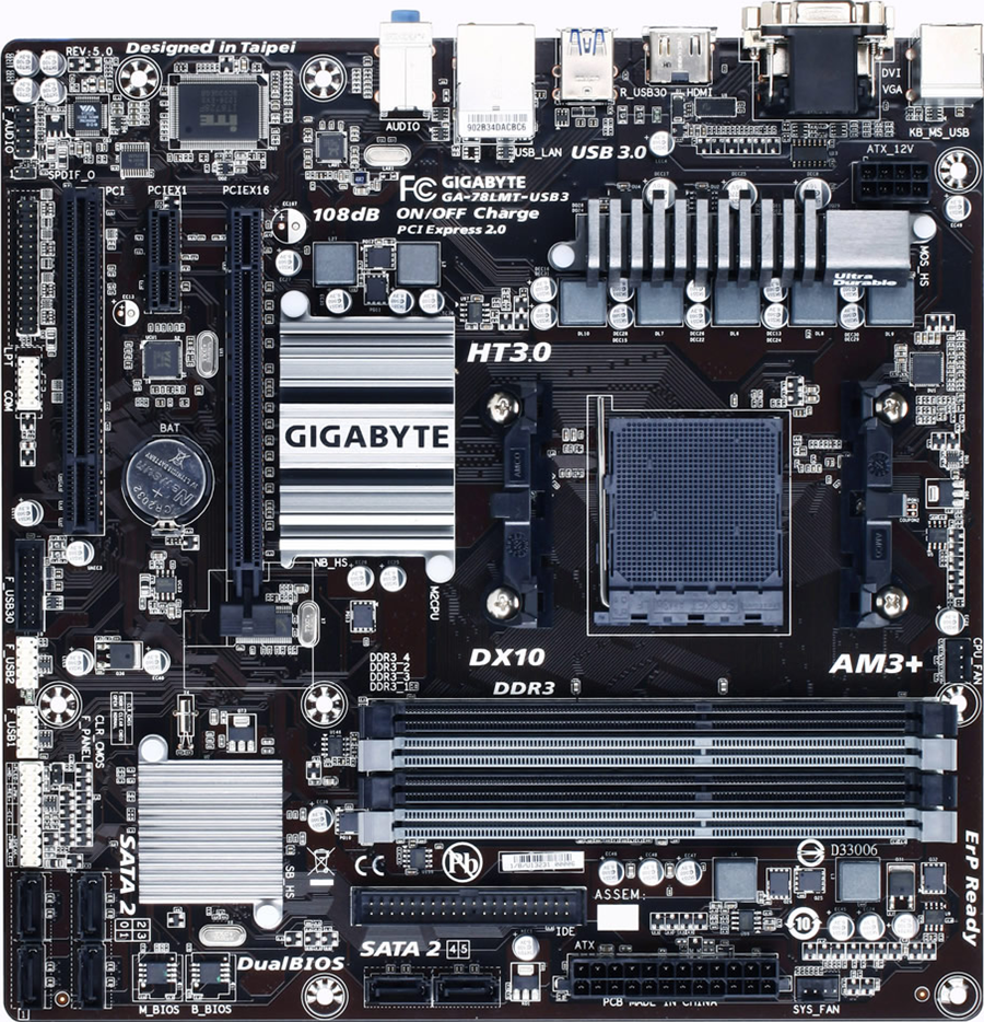 i/o shield plaque arriere en PLA pour GIGABYTE GA-78LMT-USB3 REV 6.0