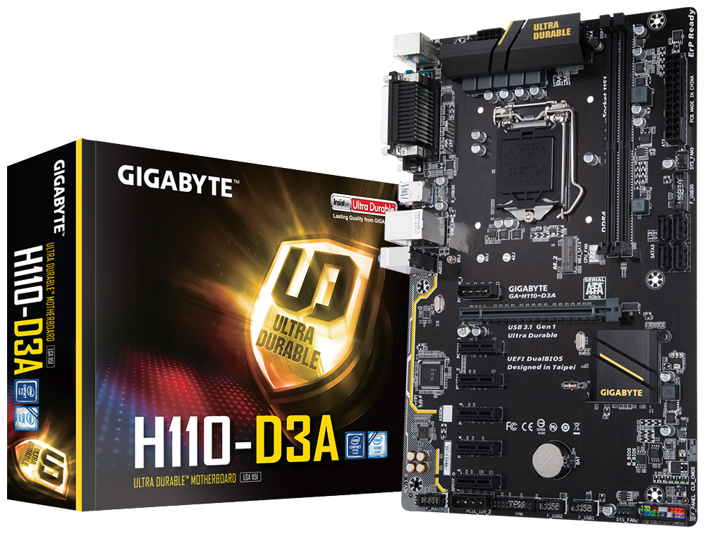 GA-H110-D3A (rev. 1.0) フォトギャラリー | マザーボード - GIGABYTE Japan