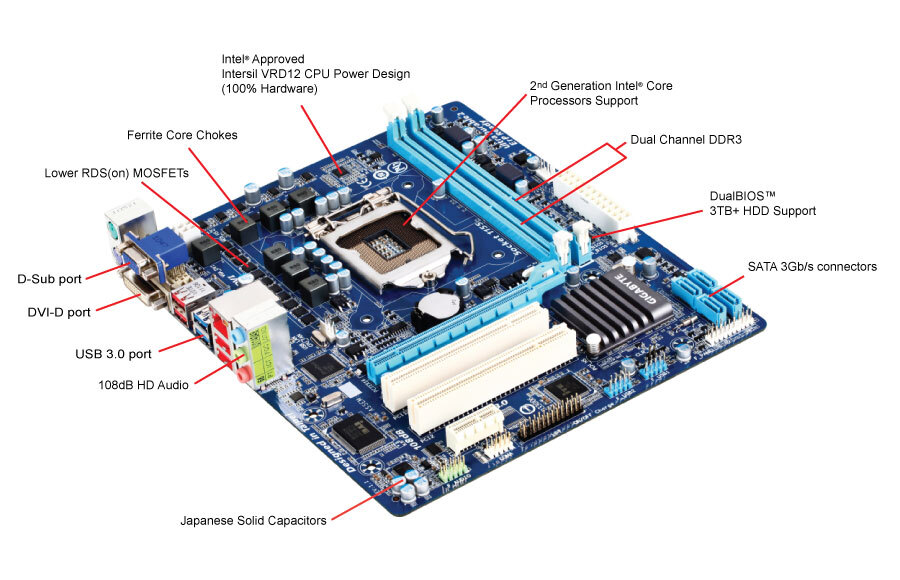 Gigabyte ga h61m s1 схема