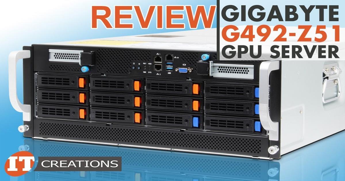 4U 10x GPU GIGABYTE G492-Z51 Server with 3rd Gen Intel SP Review