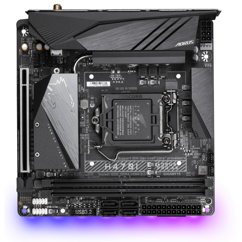 CPU core i5 10400 H470i AORUS PRO AX 16GB H470 AORUS PRO AX (rev. 1.0) Key Features | Motherboard