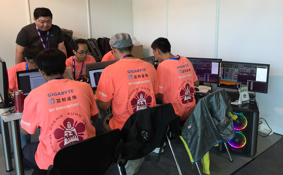National Cheng Kung University team working hard