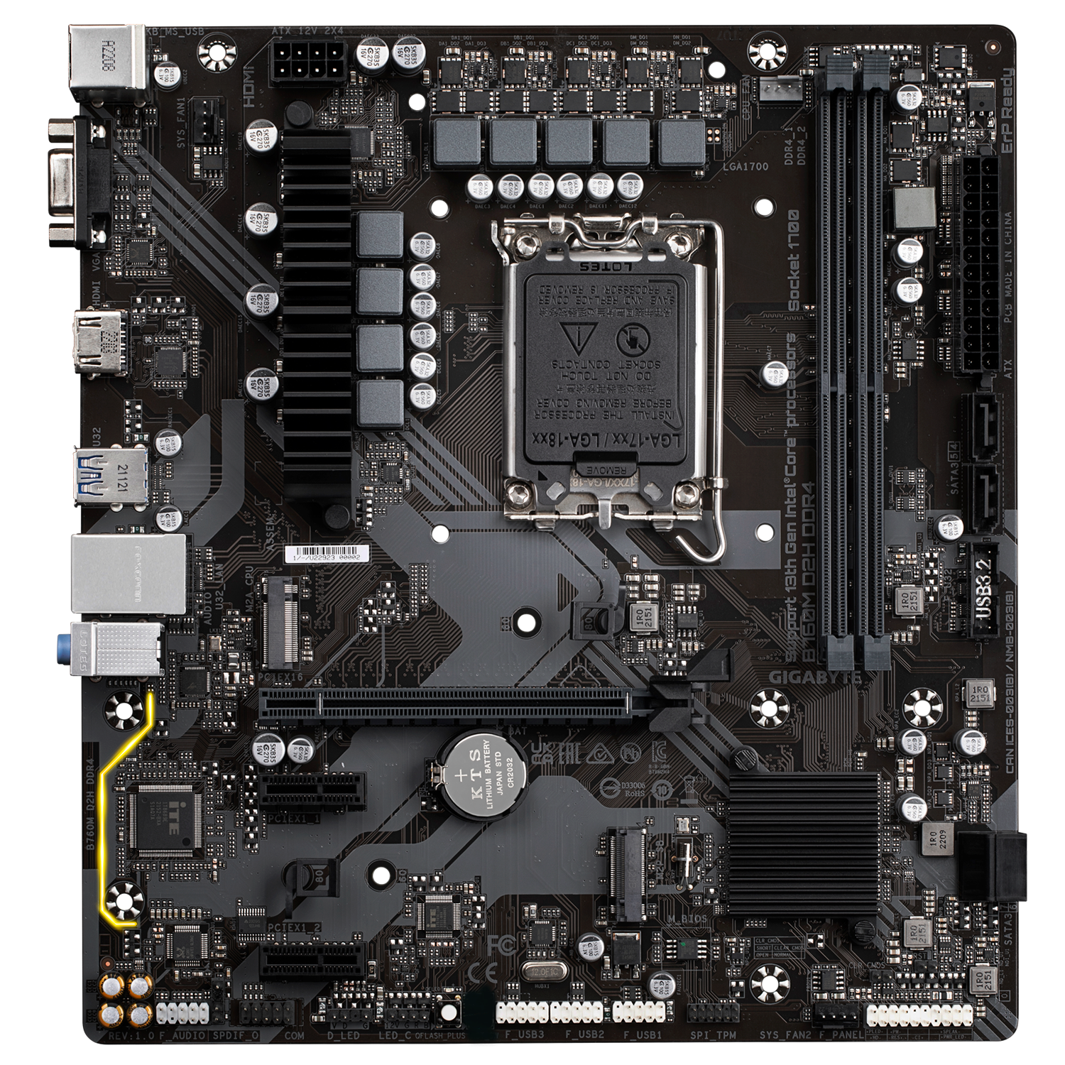 B760M D2H DDR4 (rev. 1.0) Key Features | Motherboard