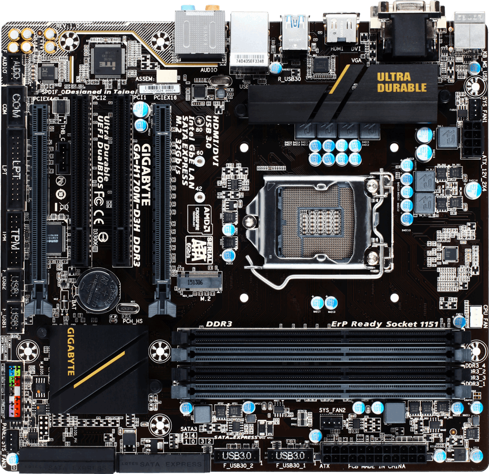 Motherboard - GA-H170M-D3H DDR3