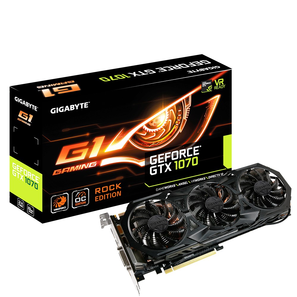 GeForce® GTX 1070 G1 ROCK 8G Key Features | Graphics Card 