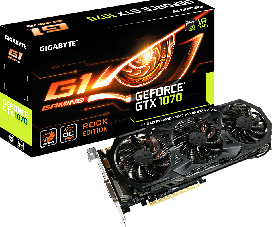 Graphics Card - GeForce® GTX 1070 G1 ROCK 8G