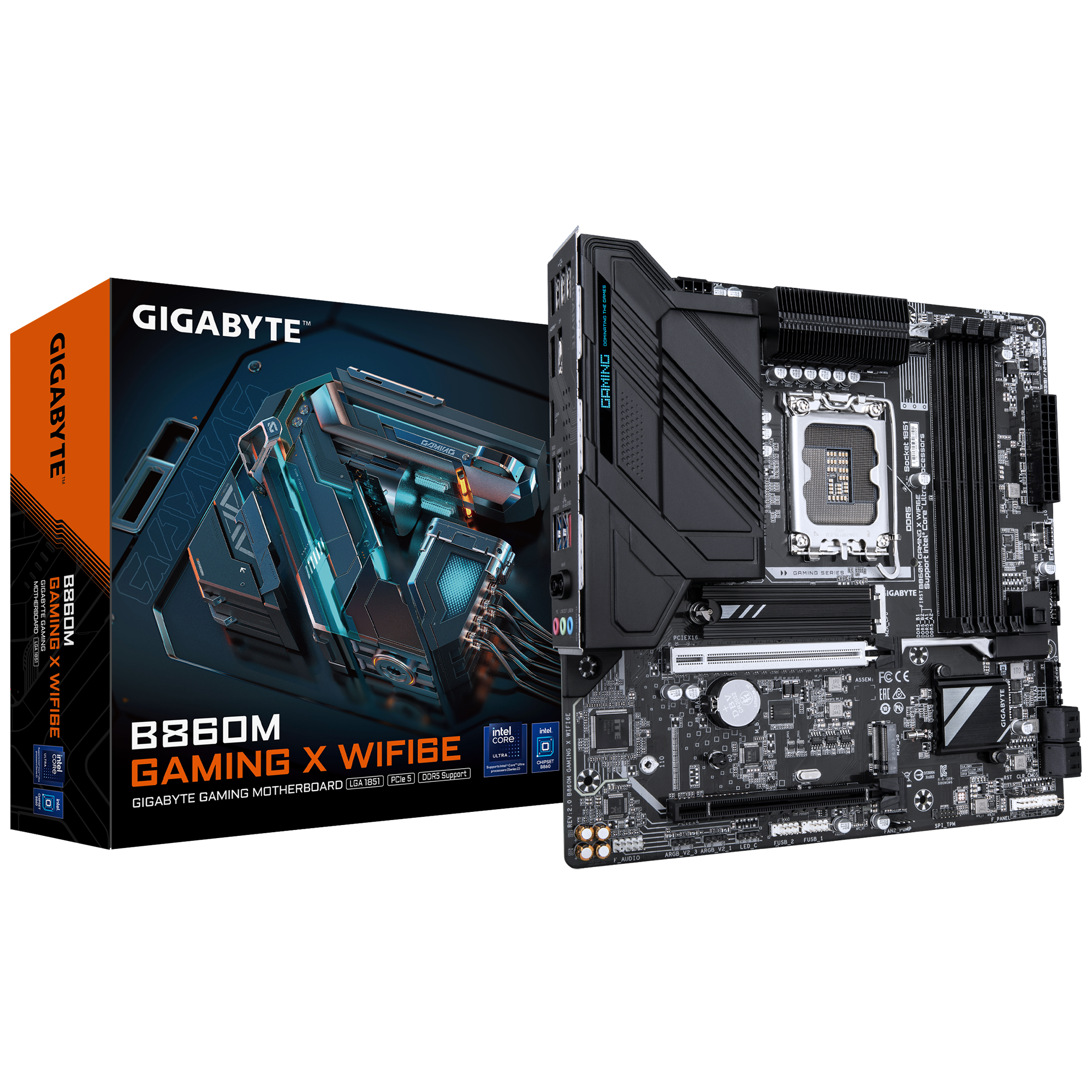 Scheda Madre GIGABYTE B860M GAMING X WIFI6E – Per Intel Core Ultra, DDR5 Fino A 9200MHz, PCIe 5.0 E USB 4