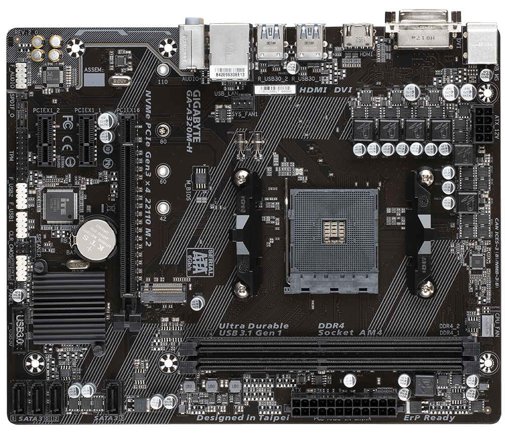 Motherboard Gigabyte A520M H AM4 M.2 PCIe 3.0 AMD Ryzen Full