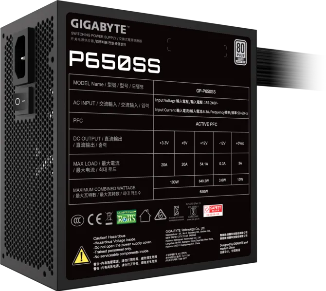 GIGABYTE P650SS 650W 80+ Silver