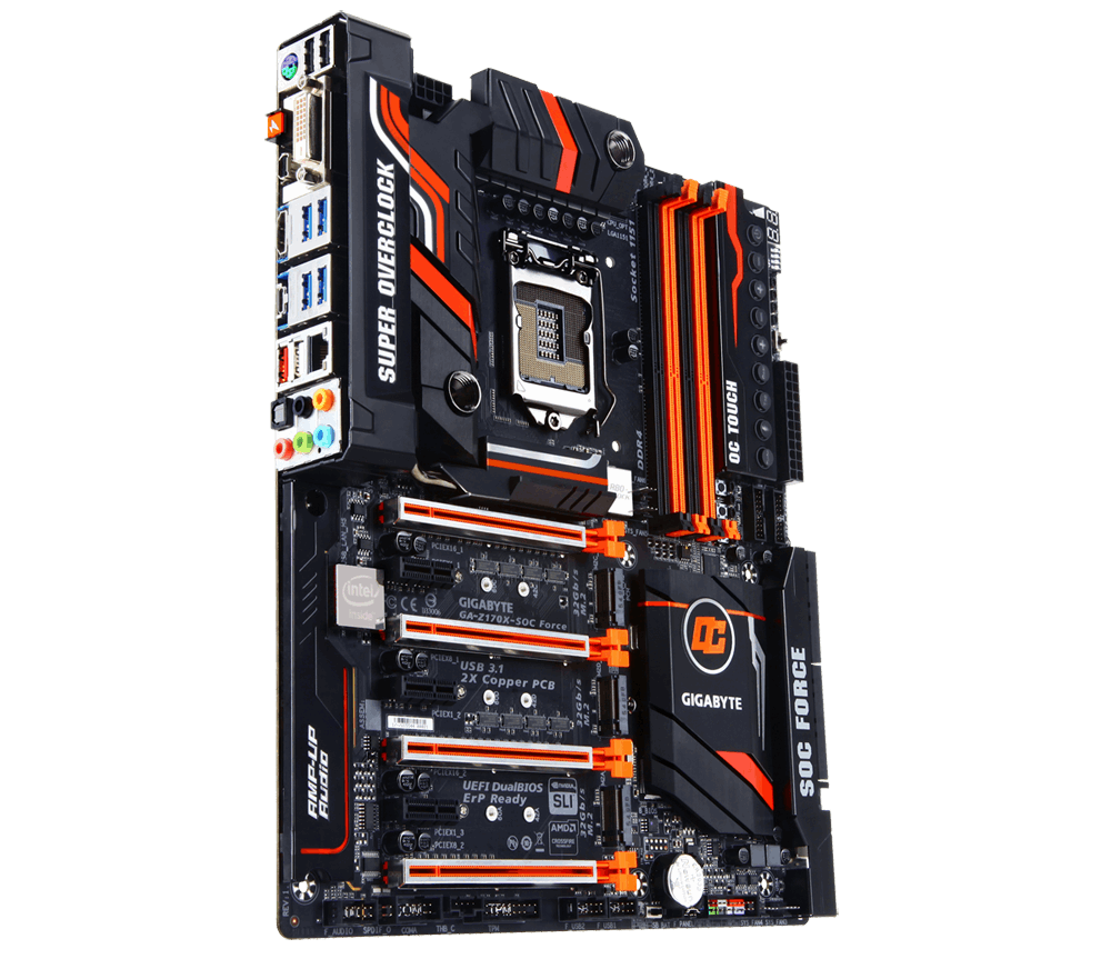 GIGABYTE GA-Z170X-SOC FORCE + i5 6600k - PCケース(自作PC用)