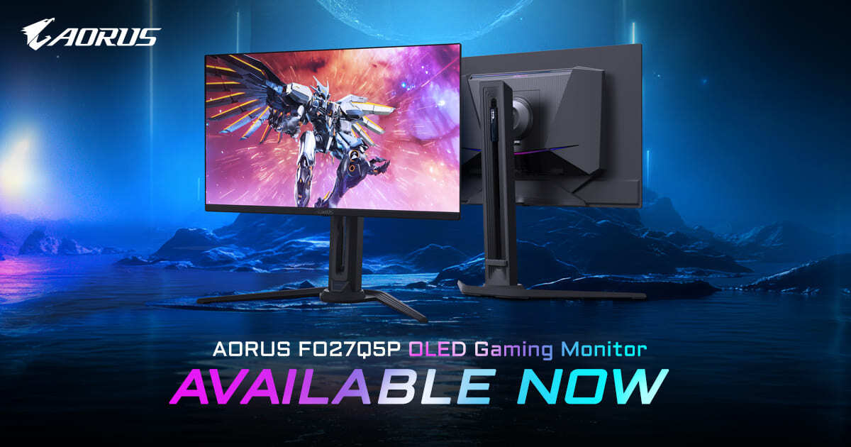 GIGABYTE Announces Availability of 27” QD-OLED Gaming Monitor AORUS FO27Q5P Featuring 500Hz Refresh Rate