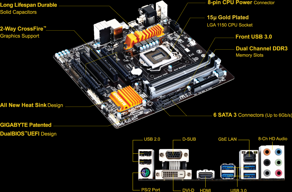 GA-H97M-D3H (Rev. 1.0) マザーボード - GIGABYTE Japan