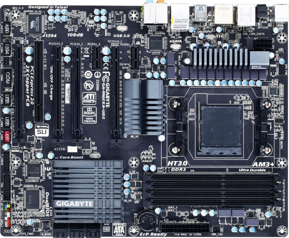 AM3+対応 GIGABYTE GA-990FXA-D3 マザーボード GA-990FXA-D3 (Rev. 1.x