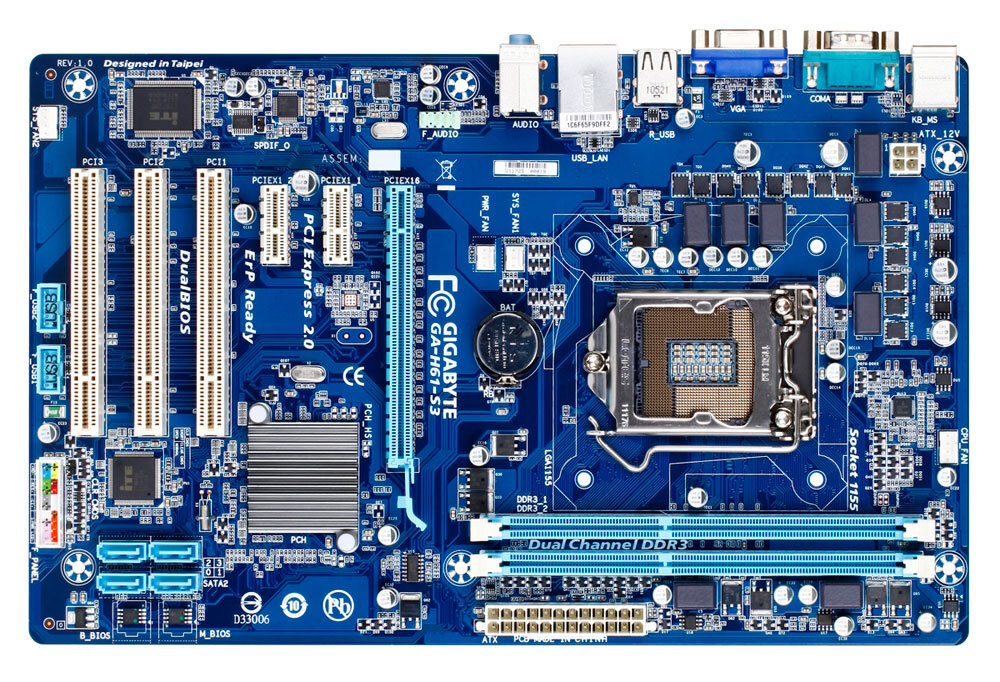 Nouvelle carte mère ATX Intel® H61 ATX, INS8147B, avec Dual Channel DDR3 et  PCIe pour une Ligne de carte mère Industrielle