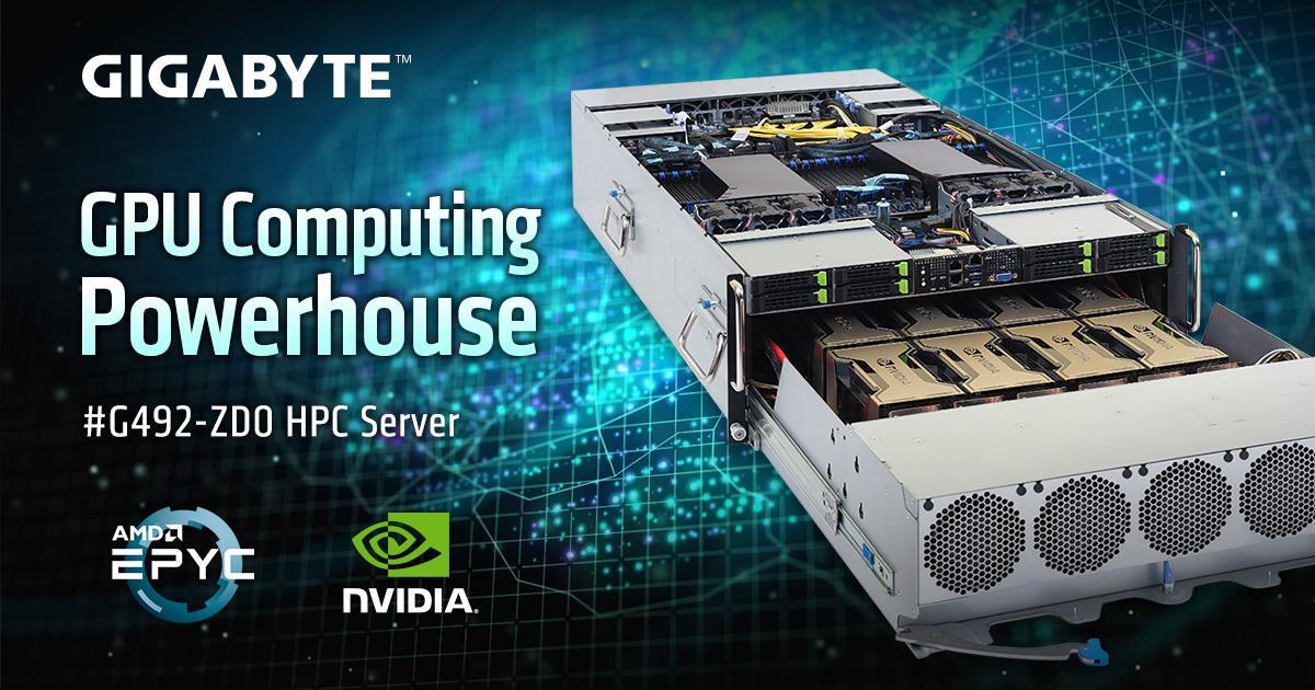 GIGABYTE Releases G492-ZD0 Server for NVIDIA HGX™ A100 8-GPU Platform
